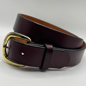 LeeGin genuine Leather Belt Brown/Gold Size 32